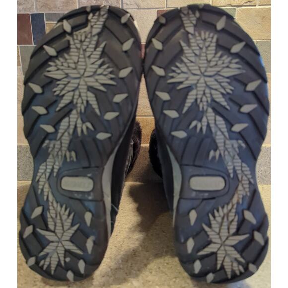 KHOMBU Tall Black Suede Leather & Faux Fur Lined 12" Boots Women's Size 7 US Ski - Picture 6 of 9